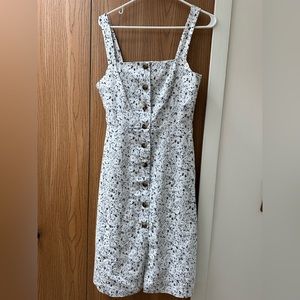 White floral print dress
